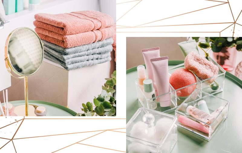 Mała łazienka w stylu glamour