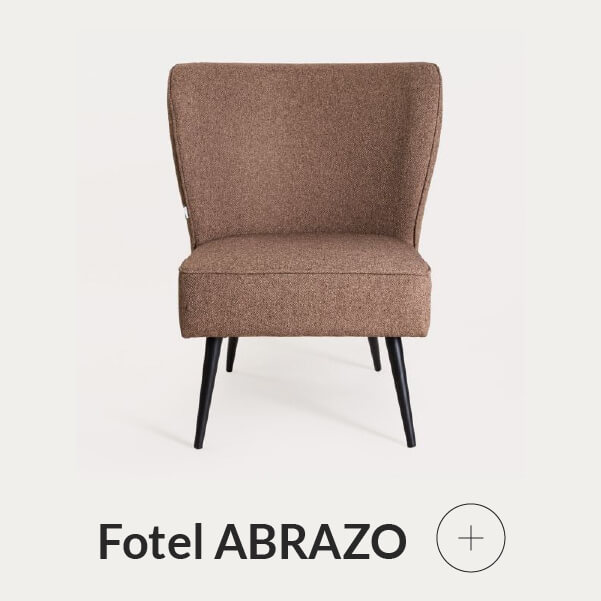 Fotel tapicerowany w jodełkę brązowy