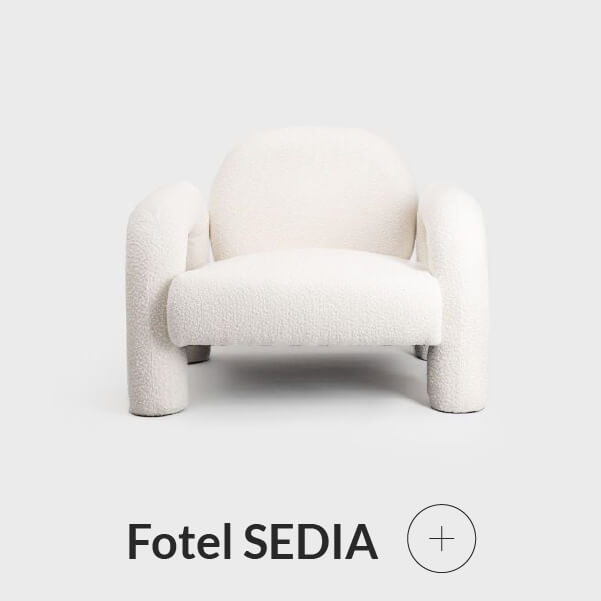 Fotel beżowy teddy boucle