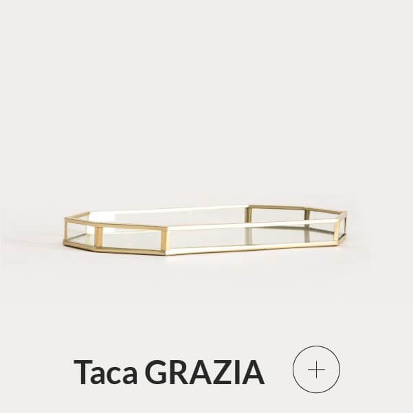 Taca dekoracyjna szklana złota