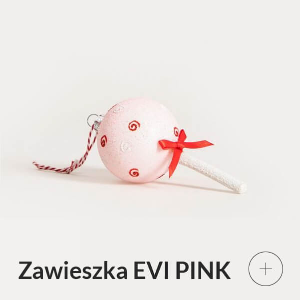 Zawieszka choinkowa lizak różowy