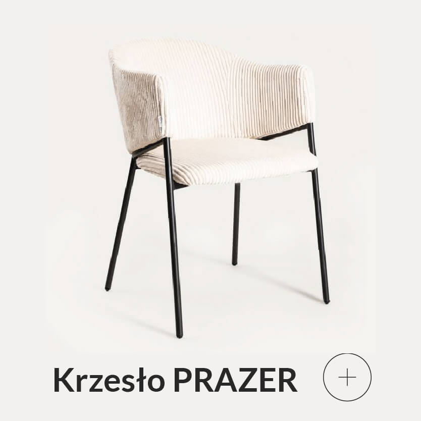 Krzesło sztruksowe białe