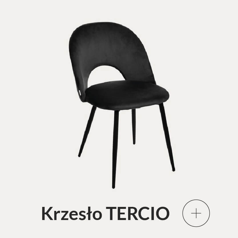 Krzesło welurowe czarne