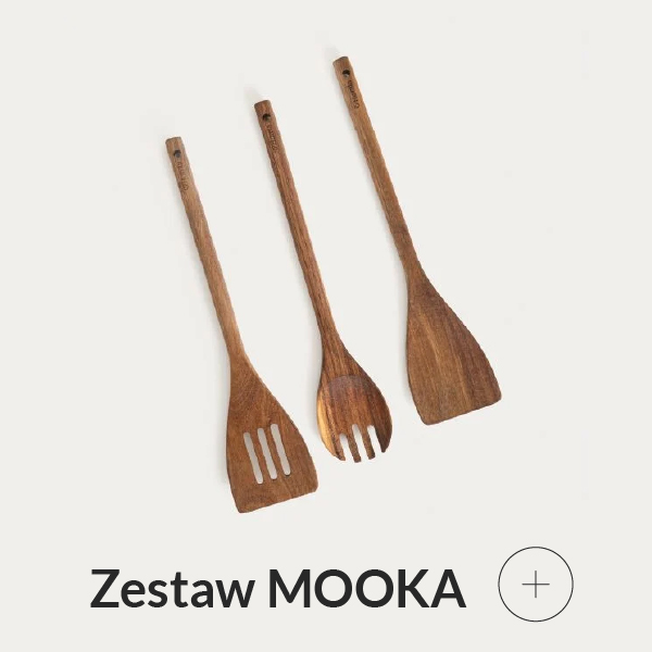 zestaw szpatułek kuchennych drewnianych