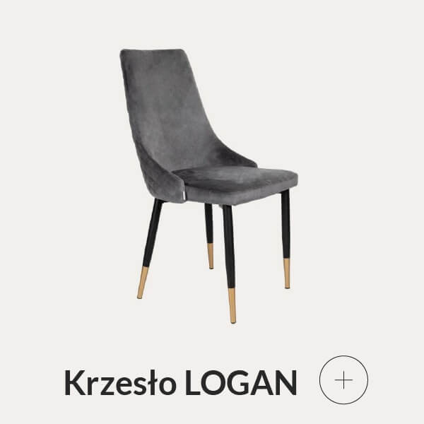 Krzesło welurowe szare ze złotymi nogami