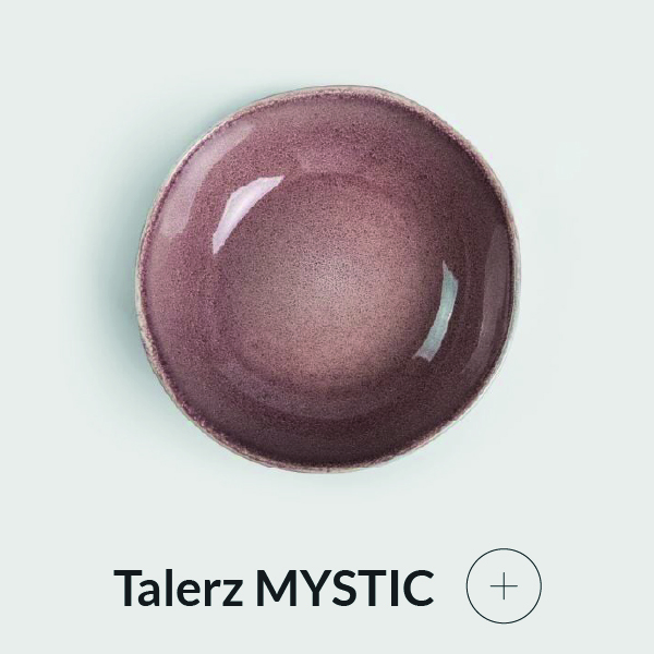 Talerz różowy z kamionki