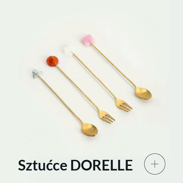 Sztućce deserowe złote dekoracyjne