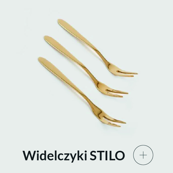 Widelczyki deserowe złote