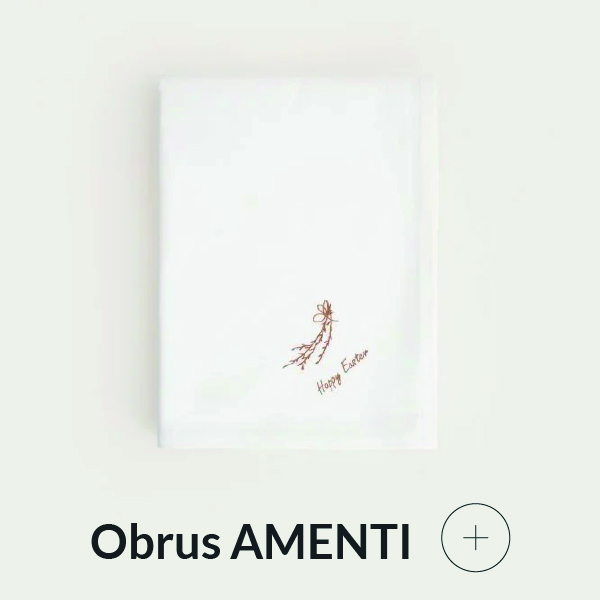 Obrus wielkanocny z napisem