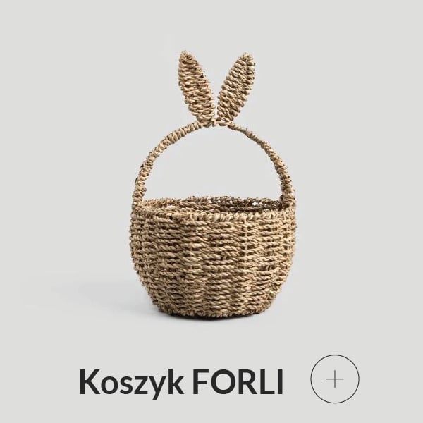 Koszyk wielkanocny z uszami zajączka