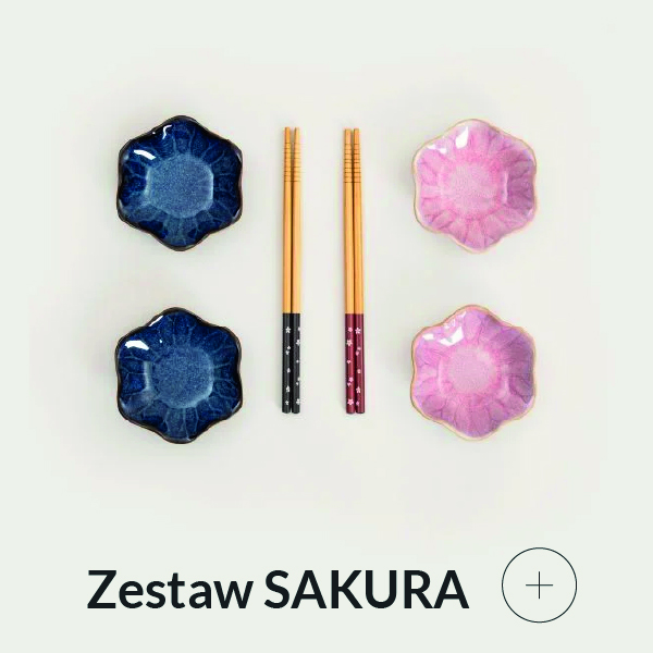 Zestaw do sushi z miseczkami w kształcie kwiatka