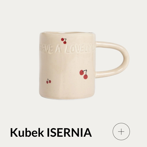 Kubek porcelanowy z wisienkami