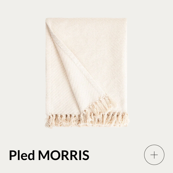 Pled w kolorze ecru MORRIS