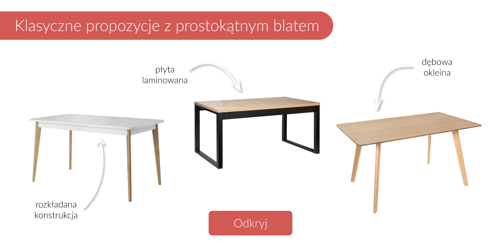 Stół do jadalni prostokątny