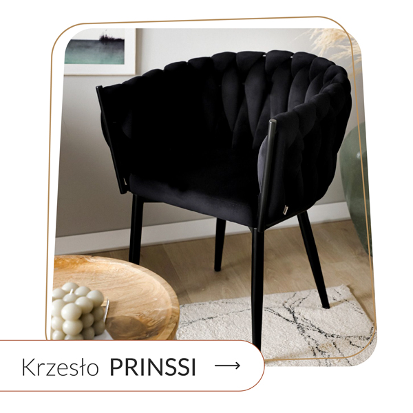 krzesło plecione czarne