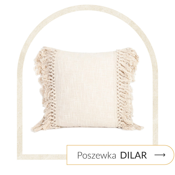 Poszewka dekoracyjna z frędzlami