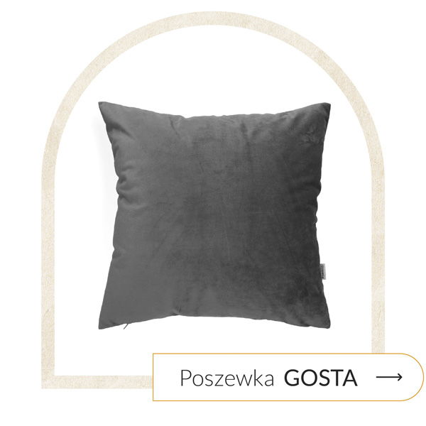 Poszewka dekoracyjna szara
