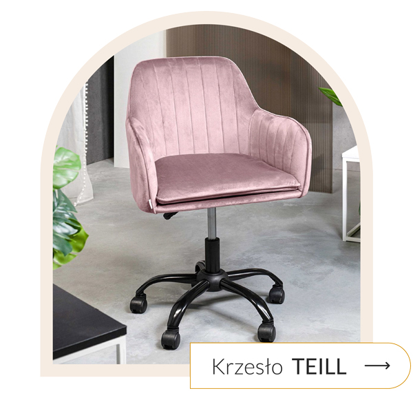 krzesło obrotowe różowe