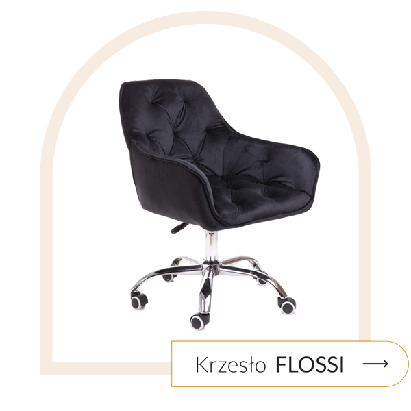 krzesło obrotowe welurowe czarne