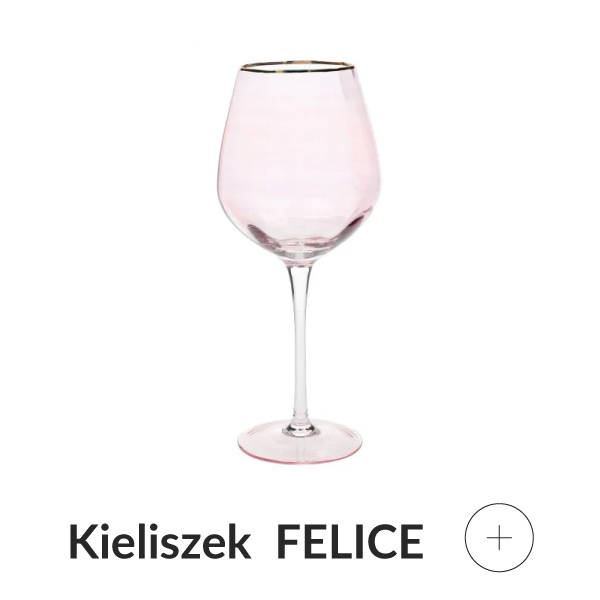 Kieliszek do wina różowy