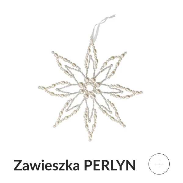 zawieszka na choinkę biała śnieżynka