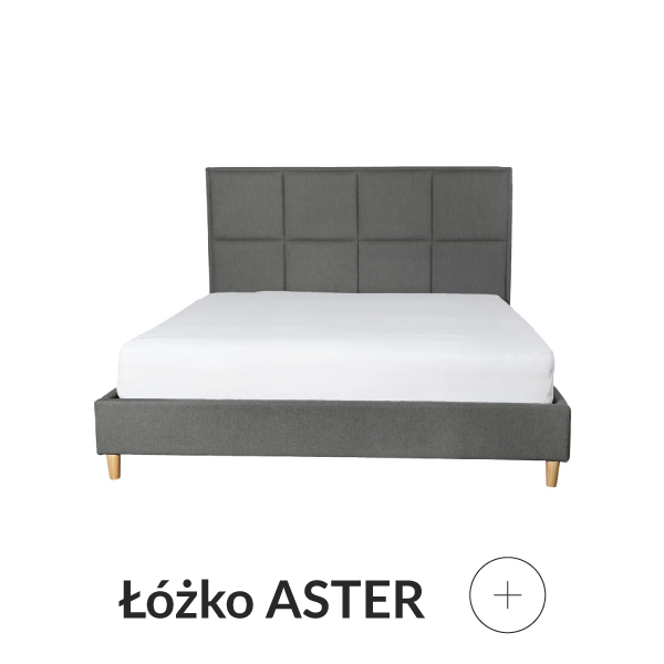 Łóżko ze stelażem ciemnoszare