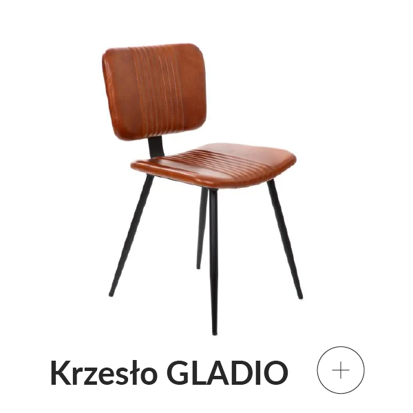 krzesło w obiciu ze skóry brązowe