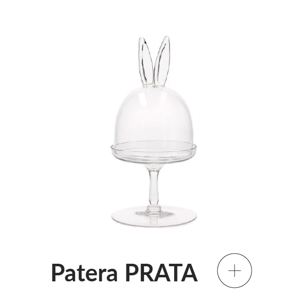 Patera wielkanocna szklana z uszami