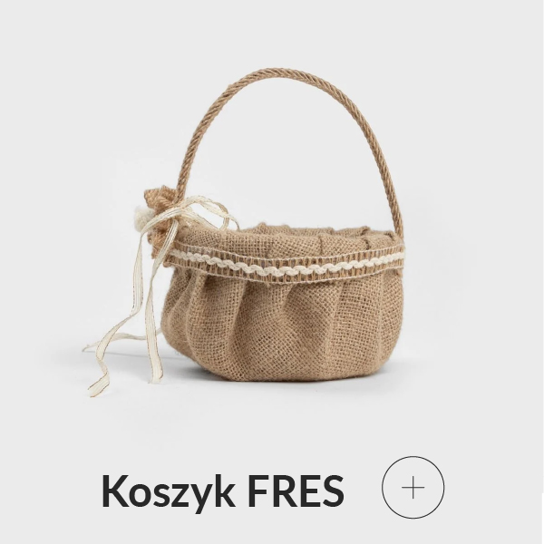 Koszyk pleciony z kwiatkiem