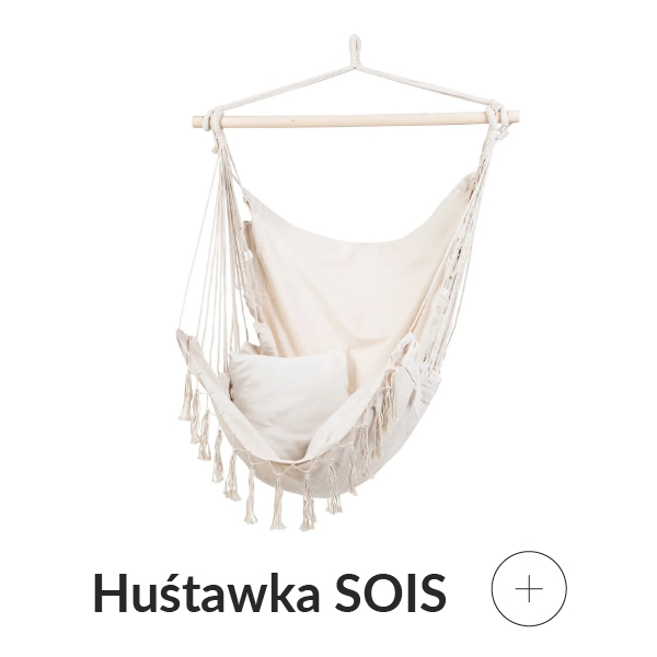 Huśtawka na balkon boho ecru