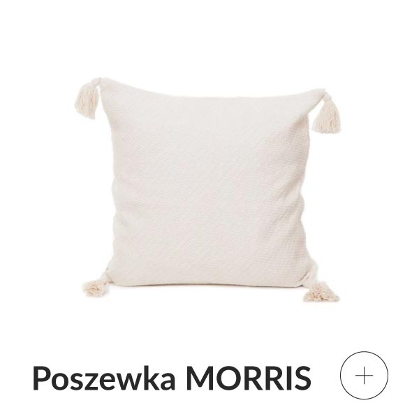 Poszewka dekoracyjna ecru z frędzlami