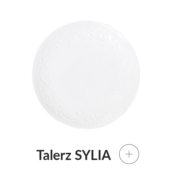 Talerz dekoracyjny biały