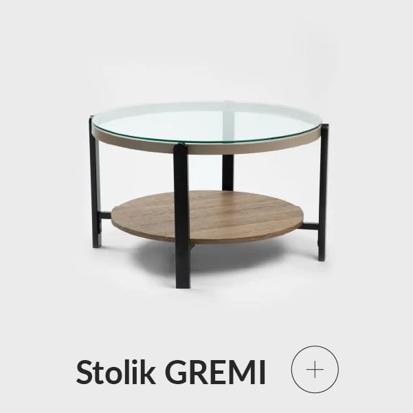 Stolik okrągły ze szklanym blatem