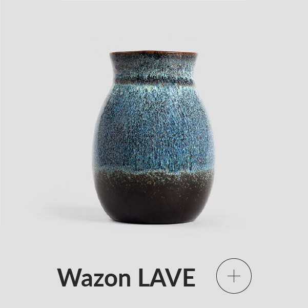 Wazon ceramiczny granatowy