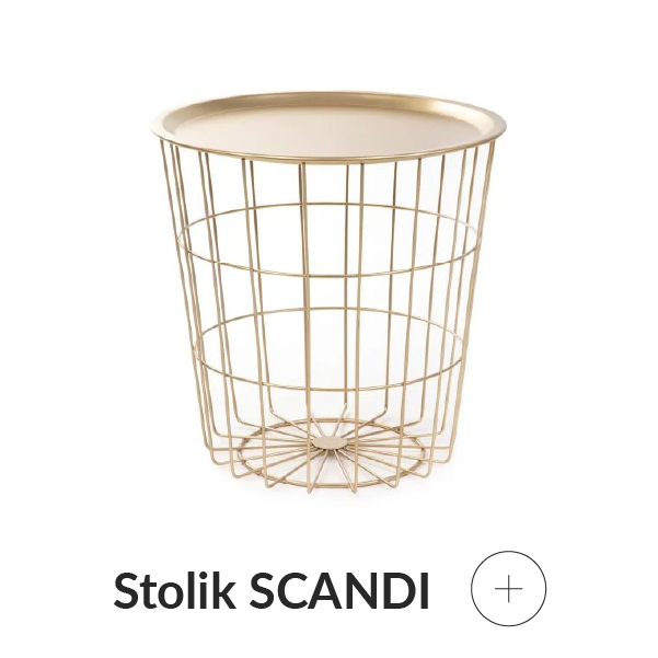 Stolik metalowy złoty
