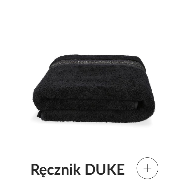 Ręcznik czarny z dekoracją