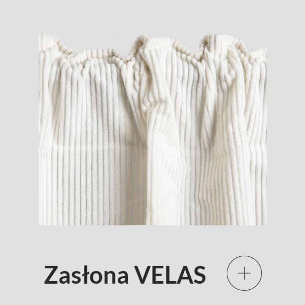 Zasłona welwetowa sztruksowa ecru