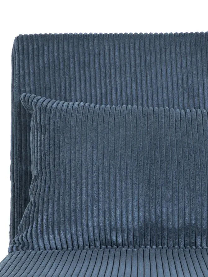 Sofa SOLACE 2-osobowa, z funkcją spania sztruksowa granatowa 140x91x84 cm