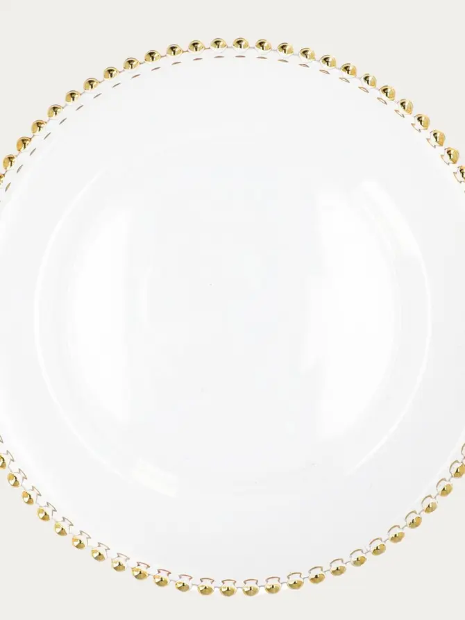 Talerz GOLDEN BALLS szklany 33 cm