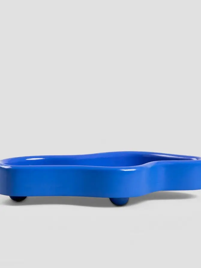 Taca dekoracyjna SOLLIE nieregularny kształt kobalt 20,5x12 cm