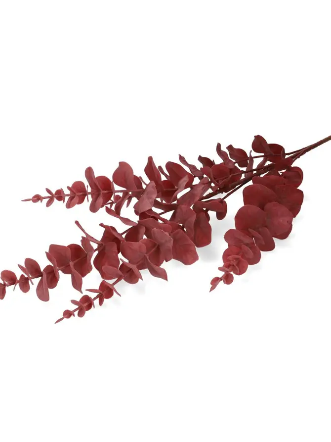 Gałązka EUCALYPTUS sztuczna różowa 95 cm