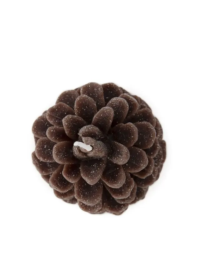 Świeca PONTIS szyszka brązowa 10 cm