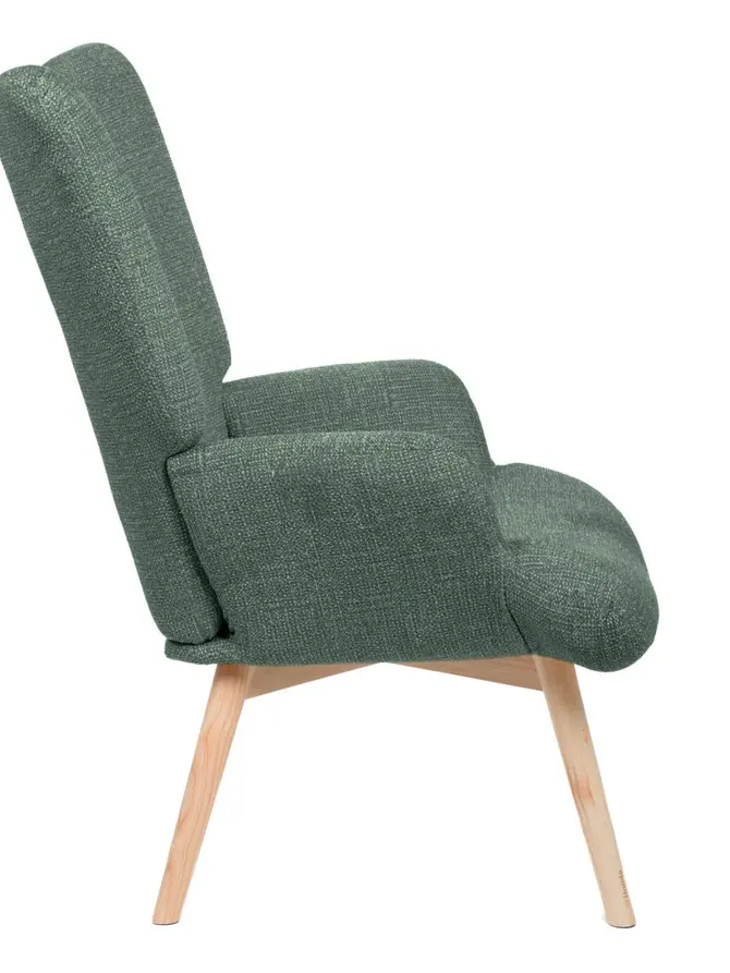 Fotel MOSS POP w tkaninie zielony 70x55x95 cm