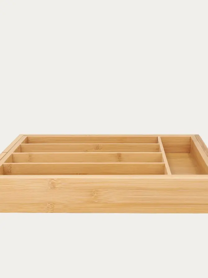 Wkład BAMBOU do szuflady regulowany na sztućce 37x31 cm