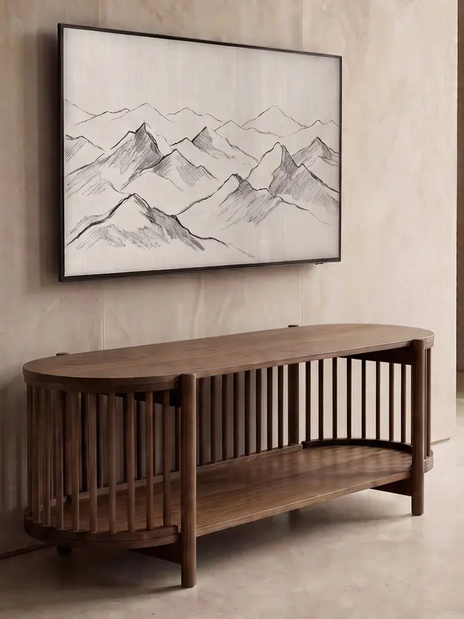 Szafka RTV VOX drewniana brązowa 120x44,5x40 cm