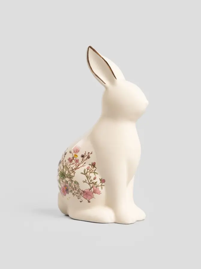 Figurka MEADOW królik w kwiaty 10x5,5x18,5 cm