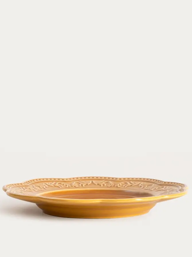 Talerz SALTIS deserowy bursztynowy 20 cm