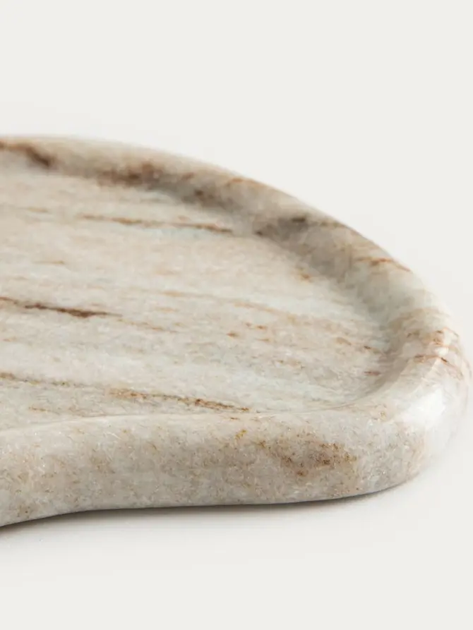 Taca dekoracyjna MARMURI nieregularna beżowa 23,5x15,5x1,5 cm