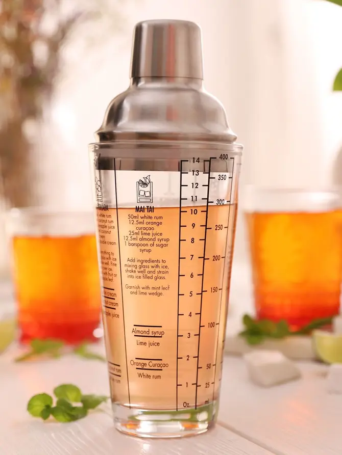 Shaker ALCOLE ze srebrnym wieczkiem 400 ml