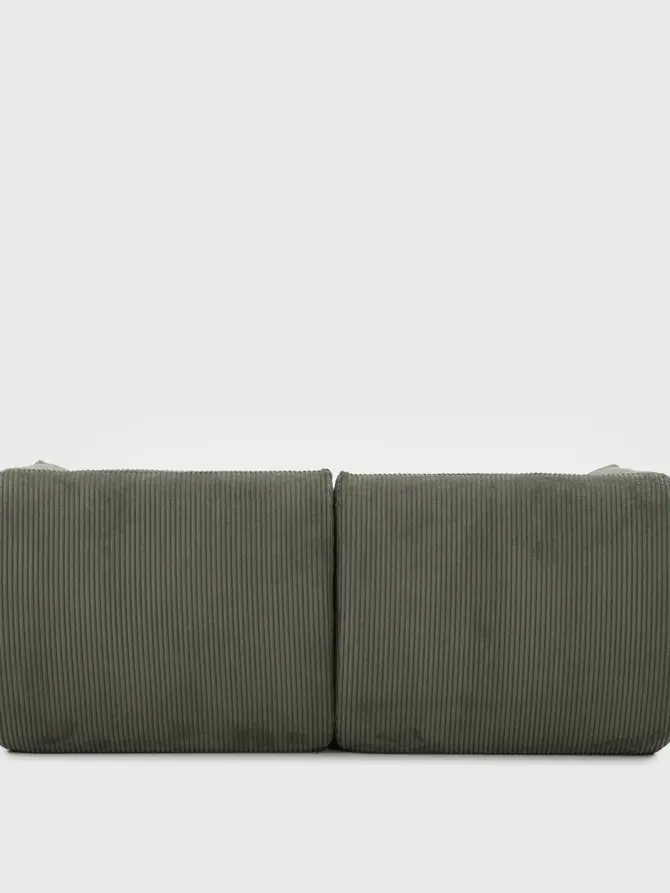 Sofa modułowa SVELA 2-osobowa oliwkowa piankowa sztruksowa 161x80x60,5 cm